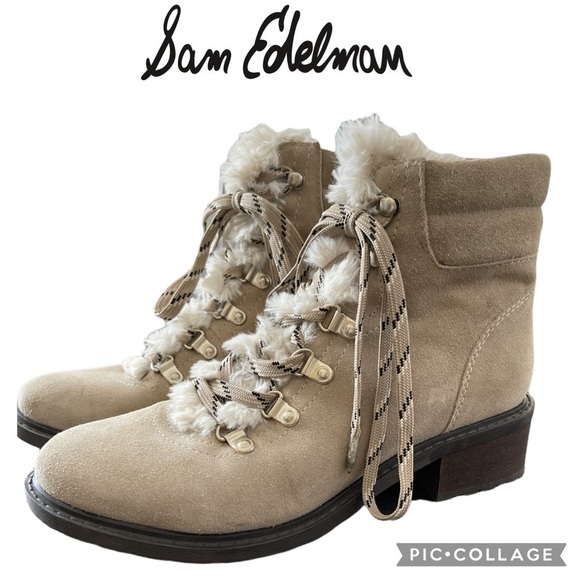 Sam Edelman Darrah beige ankle Boots booties - Picture 1 of 12